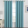 image:imageHVERSAILTEX Ivory Curtains for Bedroom Window Treatment Blackout Thermal Insulated Room Darkening Solid Grommet CurtainsDrapes for Living Room Set of 2 Panels 52 by 84 Inch Long IvoryCreamAqua