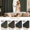 image:imageHVERSAILTEX Ivory Curtains for Bedroom Window Treatment Blackout Thermal Insulated Room Darkening Solid Grommet CurtainsDrapes for Living Room Set of 2 Panels 52 by 84 Inch Long IvoryCreamOlive