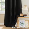 image:imageHVERSAILTEX Ivory Curtains for Bedroom Window Treatment Blackout Thermal Insulated Room Darkening Solid Grommet CurtainsDrapes for Living Room Set of 2 Panels 52 by 84 Inch Long IvoryCreamJet Black