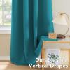 image:imageHVERSAILTEX Ivory Curtains for Bedroom Window Treatment Blackout Thermal Insulated Room Darkening Solid Grommet CurtainsDrapes for Living Room Set of 2 Panels 52 by 84 Inch Long IvoryCreamTurquoise Blue