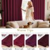 image:imageHVERSAILTEX Ivory Curtains for Bedroom Window Treatment Blackout Thermal Insulated Room Darkening Solid Grommet CurtainsDrapes for Living Room Set of 2 Panels 52 by 84 Inch Long IvoryCreamBurgundy