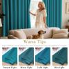 image:imageHVERSAILTEX Ivory Curtains for Bedroom Window Treatment Blackout Thermal Insulated Room Darkening Solid Grommet CurtainsDrapes for Living Room Set of 2 Panels 52 by 84 Inch Long IvoryCreamTurquoise Blue