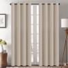 image:imageHVERSAILTEX Ivory Curtains for Bedroom Window Treatment Blackout Thermal Insulated Room Darkening Solid Grommet CurtainsDrapes for Living Room Set of 2 Panels 52 by 84 Inch Long IvoryCreamFog