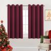 image:imageHVERSAILTEX Ivory Curtains for Bedroom Window Treatment Blackout Thermal Insulated Room Darkening Solid Grommet CurtainsDrapes for Living Room Set of 2 Panels 52 by 84 Inch Long IvoryCreamBurgundy