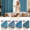 image:imageHVERSAILTEX Ivory Curtains for Bedroom Window Treatment Blackout Thermal Insulated Room Darkening Solid Grommet CurtainsDrapes for Living Room Set of 2 Panels 52 by 84 Inch Long IvoryCreamStorm Blue