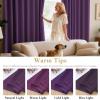 image:imageHVERSAILTEX Ivory Curtains for Bedroom Window Treatment Blackout Thermal Insulated Room Darkening Solid Grommet CurtainsDrapes for Living Room Set of 2 Panels 52 by 84 Inch Long IvoryCreamPlum Purple