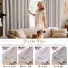 image:imageHVERSAILTEX Ivory Curtains for Bedroom Window Treatment Blackout Thermal Insulated Room Darkening Solid Grommet CurtainsDrapes for Living Room Set of 2 Panels 52 by 84 Inch Long IvoryCreamStone
