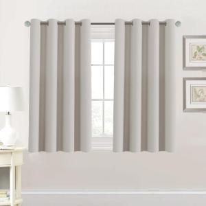 image:imageHVERSAILTEX Ivory Curtains for Bedroom Window Treatment Blackout Thermal Insulated Room Darkening Solid Grommet CurtainsDrapes for Living Room Set of 2 Panels 52 by 84 Inch Long IvoryCreamStone