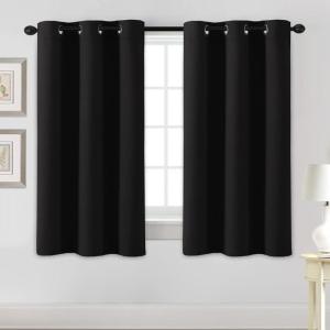 image:imageHVERSAILTEX Ivory Curtains for Bedroom Window Treatment Blackout Thermal Insulated Room Darkening Solid Grommet CurtainsDrapes for Living Room Set of 2 Panels 52 by 84 Inch Long IvoryCreamJet Black