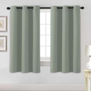 image:imageHVERSAILTEX Ivory Curtains for Bedroom Window Treatment Blackout Thermal Insulated Room Darkening Solid Grommet CurtainsDrapes for Living Room Set of 2 Panels 52 by 84 Inch Long IvoryCreamCyan