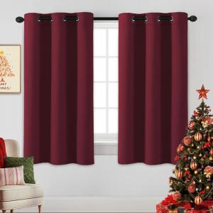 image:imageHVERSAILTEX Ivory Curtains for Bedroom Window Treatment Blackout Thermal Insulated Room Darkening Solid Grommet CurtainsDrapes for Living Room Set of 2 Panels 52 by 84 Inch Long IvoryCreamBurgundy