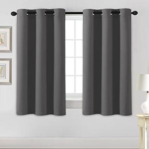 image:imageHVERSAILTEX Ivory Curtains for Bedroom Window Treatment Blackout Thermal Insulated Room Darkening Solid Grommet CurtainsDrapes for Living Room Set of 2 Panels 52 by 84 Inch Long IvoryCreamCharcoal Gray