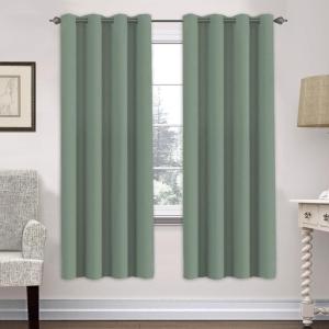 image:imageHVERSAILTEX Ivory Curtains for Bedroom Window Treatment Blackout Thermal Insulated Room Darkening Solid Grommet CurtainsDrapes for Living Room Set of 2 Panels 52 by 84 Inch Long IvoryCreamGreen Bay