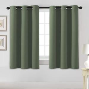 image:imageHVERSAILTEX Ivory Curtains for Bedroom Window Treatment Blackout Thermal Insulated Room Darkening Solid Grommet CurtainsDrapes for Living Room Set of 2 Panels 52 by 84 Inch Long IvoryCreamBronze Green
