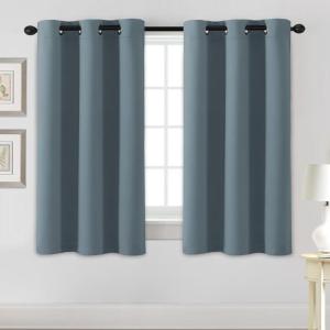 image:imageHVERSAILTEX Ivory Curtains for Bedroom Window Treatment Blackout Thermal Insulated Room Darkening Solid Grommet CurtainsDrapes for Living Room Set of 2 Panels 52 by 84 Inch Long IvoryCreamStone Blue