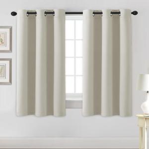 image:imageHVERSAILTEX Ivory Curtains for Bedroom Window Treatment Blackout Thermal Insulated Room Darkening Solid Grommet CurtainsDrapes for Living Room Set of 2 Panels 52 by 84 Inch Long IvoryCreamIvoryCream
