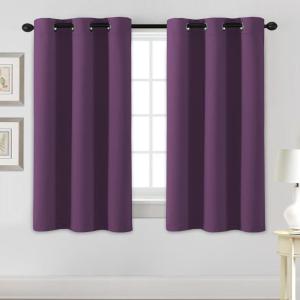 image:imageHVERSAILTEX Ivory Curtains for Bedroom Window Treatment Blackout Thermal Insulated Room Darkening Solid Grommet CurtainsDrapes for Living Room Set of 2 Panels 52 by 84 Inch Long IvoryCreamPlum Purple