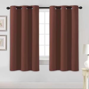 image:imageHVERSAILTEX Ivory Curtains for Bedroom Window Treatment Blackout Thermal Insulated Room Darkening Solid Grommet CurtainsDrapes for Living Room Set of 2 Panels 52 by 84 Inch Long IvoryCreamRust