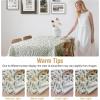 image:imageHVERSAILTEX Linen Table Cloths Floral Printed Tablecloth SpillProof Waterproof Table Cover for Dining Buffet Feature Soft and Thick Fabric Wrinkle Free 60 x 120 Inch Adela Botanical Motif  SageAdela Botanical Motif  Sage
