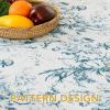 image:imageHVERSAILTEX Linen Table Cloths Floral Printed Tablecloth SpillProof Waterproof Table Cover for Dining Buffet Feature Soft and Thick Fabric Wrinkle Free 60 x 120 Inch Adela Botanical Motif  SageVintage Botanical  Blue