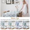 image:imageHVERSAILTEX Linen Table Cloths Floral Printed Tablecloth SpillProof Waterproof Table Cover for Dining Buffet Feature Soft and Thick Fabric Wrinkle Free 60 x 120 Inch Adela Botanical Motif  SageVintage Botanical  Blue