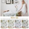 image:imageHVERSAILTEX Linen Table Cloths Floral Printed Tablecloth SpillProof Waterproof Table Cover for Dining Buffet Feature Soft and Thick Fabric Wrinkle Free 60 x 120 Inch Adela Botanical Motif  SageVintage Botanical  Green