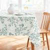 image:imageHVERSAILTEX Linen Table Cloths Floral Printed Tablecloth SpillProof Waterproof Table Cover for Dining Buffet Feature Soft and Thick Fabric Wrinkle Free 60 x 120 Inch Adela Botanical Motif  SageRetro Floral  Sage