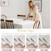 image:imageHVERSAILTEX Linen Table Cloths Floral Printed Tablecloth SpillProof Waterproof Table Cover for Dining Buffet Feature Soft and Thick Fabric Wrinkle Free 60 x 120 Inch Adela Botanical Motif  SageLinenwhite
