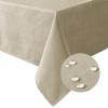 image:imageHVERSAILTEX Linen Table Cloths Floral Printed Tablecloth SpillProof Waterproof Table Cover for Dining Buffet Feature Soft and Thick Fabric Wrinkle Free 60 x 120 Inch Adela Botanical Motif  SageTaupe