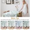 image:imageHVERSAILTEX Linen Table Cloths Floral Printed Tablecloth SpillProof Waterproof Table Cover for Dining Buffet Feature Soft and Thick Fabric Wrinkle Free 60 x 120 Inch Adela Botanical Motif  SageRetro Floral  Sage