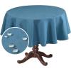 image:imageHVERSAILTEX Linen Table Cloths Floral Printed Tablecloth SpillProof Waterproof Table Cover for Dining Buffet Feature Soft and Thick Fabric Wrinkle Free 60 x 120 Inch Adela Botanical Motif  SageInk Blue