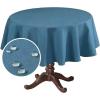 image:imageHVERSAILTEX Linen Table Cloths Floral Printed Tablecloth SpillProof Waterproof Table Cover for Dining Buffet Feature Soft and Thick Fabric Wrinkle Free 60 x 120 Inch Adela Botanical Motif  SageInk Blue