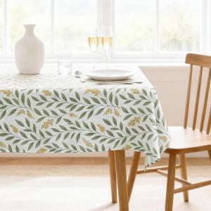 image:imageHVERSAILTEX Linen Table Cloths Floral Printed Tablecloth SpillProof Waterproof Table Cover for Dining Buffet Feature Soft and Thick Fabric Wrinkle Free 60 x 120 Inch Adela Botanical Motif  SageAdela Botanical Motif  Sage