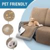 image:imageHVERSAILTEX 100 Waterproof Loveseat Recliner Cover with Center Console Anti Slip Reclining Loveseat Cover with Adjustable Elastic Straps Recliner Loveseat with Console Rocket GrayFrench Oak