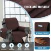 image:imageHVERSAILTEX 100 Waterproof Loveseat Recliner Cover with Center Console Anti Slip Reclining Loveseat Cover with Adjustable Elastic Straps Recliner Loveseat with Console Rocket GrayChocolate