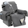 image:imageHVERSAILTEX 100 Waterproof Loveseat Recliner Cover with Center Console Anti Slip Reclining Loveseat Cover with Adjustable Elastic Straps Recliner Loveseat with Console Rocket GrayRocket Gray