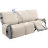 image:imageHVERSAILTEX 100 Waterproof Loveseat Recliner Cover with Center Console Anti Slip Reclining Loveseat Cover with Adjustable Elastic Straps Recliner Loveseat with Console Rocket GrayCoconut Milk