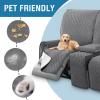 image:imageHVERSAILTEX 100 Waterproof Loveseat Recliner Cover with Center Console Anti Slip Reclining Loveseat Cover with Adjustable Elastic Straps Recliner Loveseat with Console Rocket GrayRocket Gray
