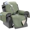 image:imageHVERSAILTEX 100 Waterproof Loveseat Recliner Cover with Center Console Anti Slip Reclining Loveseat Cover with Adjustable Elastic Straps Recliner Loveseat with Console Rocket GrayPale Aqua