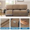 image:imageHVERSAILTEX 100 Waterproof Loveseat Recliner Cover with Center Console Anti Slip Reclining Loveseat Cover with Adjustable Elastic Straps Recliner Loveseat with Console Rocket GrayFrench Oak
