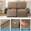 image:imageHVERSAILTEX 100 Waterproof Loveseat Recliner Cover with Center Console Anti Slip Reclining Loveseat Cover with Adjustable Elastic Straps Recliner Loveseat with Console Rocket GrayFrench Oak