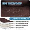 image:imageHVERSAILTEX 100 Waterproof Loveseat Recliner Cover with Center Console Anti Slip Reclining Loveseat Cover with Adjustable Elastic Straps Recliner Loveseat with Console Rocket GrayChocolate