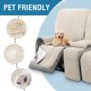 image:imageHVERSAILTEX 100 Waterproof Loveseat Recliner Cover with Center Console Anti Slip Reclining Loveseat Cover with Adjustable Elastic Straps Recliner Loveseat with Console Rocket GrayCoconut Milk