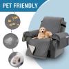 image:imageHVERSAILTEX 100 Waterproof Loveseat Recliner Cover with Center Console Anti Slip Reclining Loveseat Cover with Adjustable Elastic Straps Recliner Loveseat with Console Rocket GrayRocket Gray