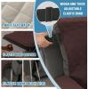 image:imageHVERSAILTEX 100 Waterproof Loveseat Recliner Cover with Center Console Anti Slip Reclining Loveseat Cover with Adjustable Elastic Straps Recliner Loveseat with Console Rocket GrayChocolate