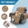 image:imageHVERSAILTEX 100 Waterproof Loveseat Recliner Cover with Center Console Anti Slip Reclining Loveseat Cover with Adjustable Elastic Straps Recliner Loveseat with Console Rocket GrayFrench Oak