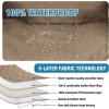 image:imageHVERSAILTEX 100 Waterproof Loveseat Recliner Cover with Center Console Anti Slip Reclining Loveseat Cover with Adjustable Elastic Straps Recliner Loveseat with Console Rocket GrayFrench Oak