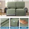 image:imageHVERSAILTEX 100 Waterproof Loveseat Recliner Cover with Center Console Anti Slip Reclining Loveseat Cover with Adjustable Elastic Straps Recliner Loveseat with Console Rocket GrayPale Aqua