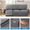 image:imageHVERSAILTEX 100 Waterproof Loveseat Recliner Cover with Center Console Anti Slip Reclining Loveseat Cover with Adjustable Elastic Straps Recliner Loveseat with Console Rocket GrayRocket Gray