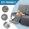 image:imageHVERSAILTEX 100 Waterproof Loveseat Recliner Cover with Center Console Anti Slip Reclining Loveseat Cover with Adjustable Elastic Straps Recliner Loveseat with Console Rocket GrayRocket Gray